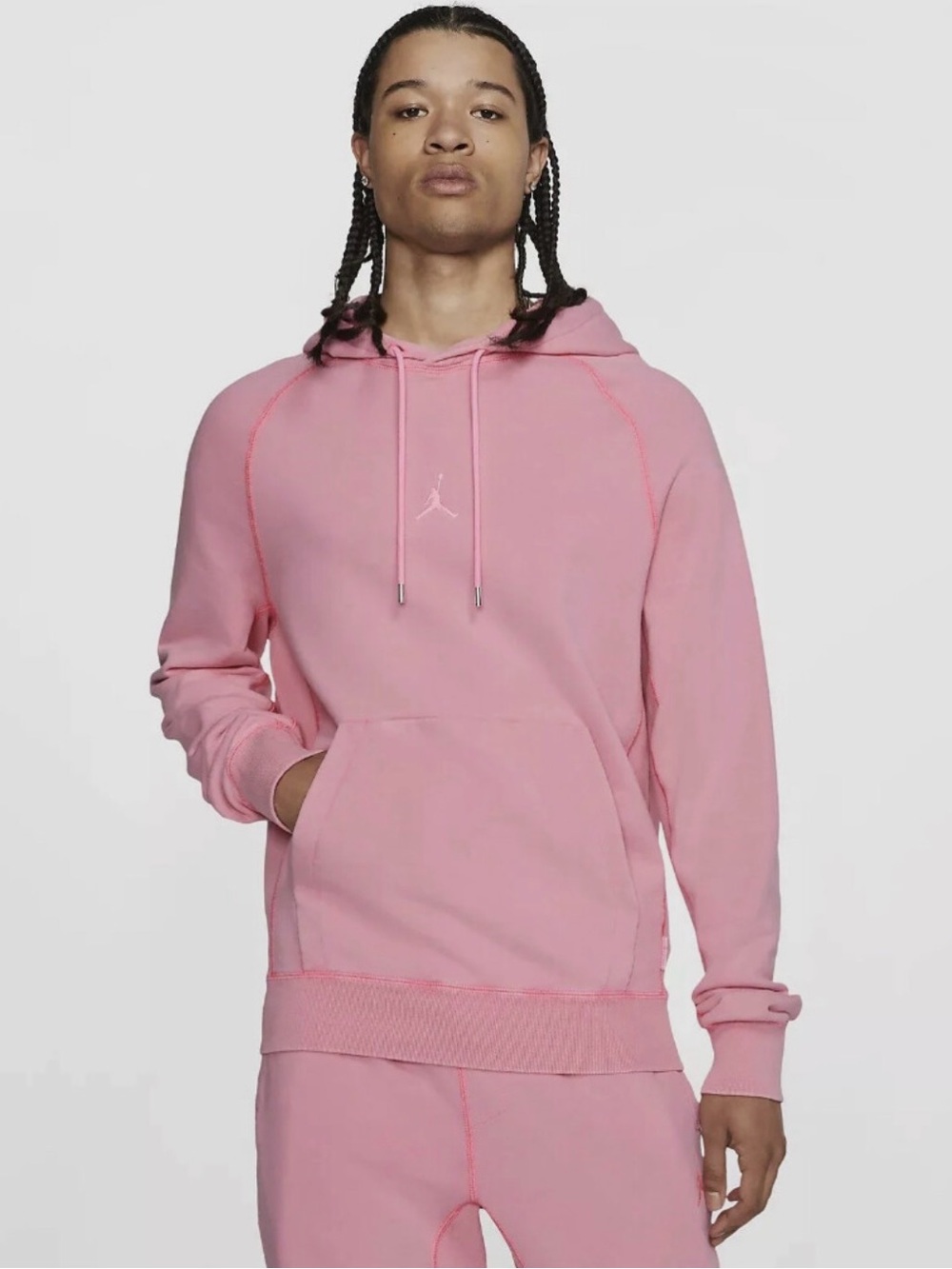 Nike Jordan Wings Fleece Pullover Hoodie Digital Pink